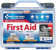 First Aid Only 91414: Clear Cover Intermediate First Aid Kit, 322 Piece, with Flashlight
