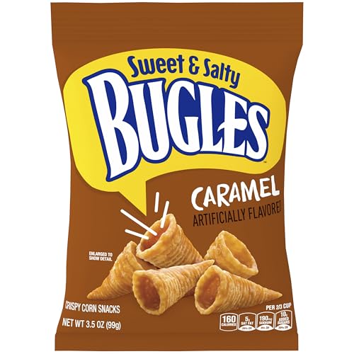 Bugles Caramel / 24.5 Ounce (Pack of 1) / Brown Corn