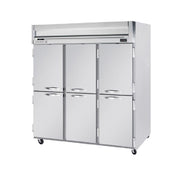 HFS3-5HS 78" Horizon Series Three Section Solid Half Door Reach-In Freezer 74 cu.ft. Capacity Stainless Steel Front Gray Painted Sides and Stainless Steel by Beverage-Air – Model