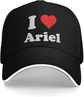 I Love Ariel Adjustable Sandwich Baseball Cap, Black for Adult