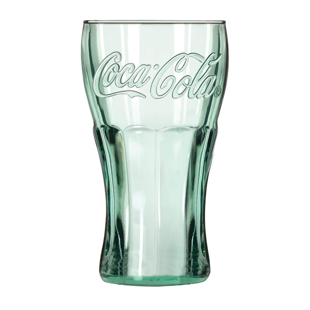 Coca-Cola Tumbler Glasses by Libbey – 6 Count (Pack of 1), 16.75 ounces, Glass, Coca-Cola Green, Pack of 6