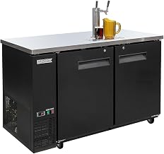 MBCBD-2-X 58 7/8" Kegerator Beer Dispenser w/ (2) Keg Capacity - (1) Column, Black, 115v