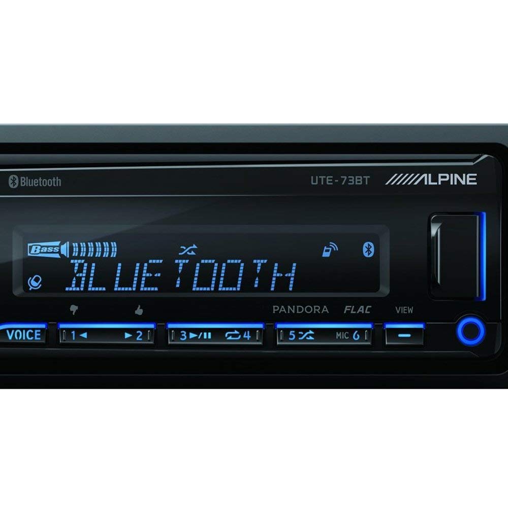 UTE-73BT Mech-Less Digital Media Receiver with Bluetooth® Wireless Technology by Alpine – Single DIN, Model 93684