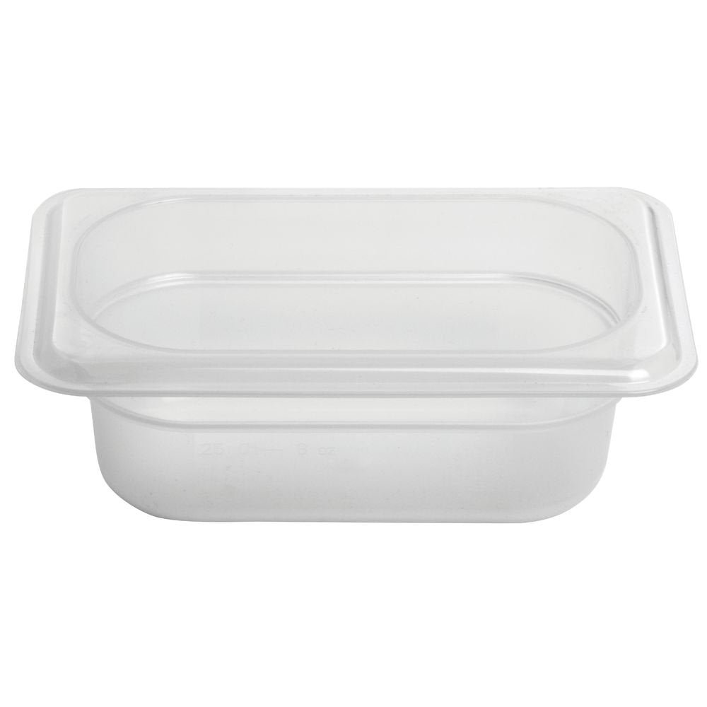 1/9 Size Translucent Polypropylene Food Pan - 2 1/2"D by Cambro – Plastic, Clear