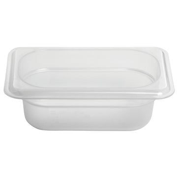 1/9 Size Translucent Polypropylene Food Pan - 2 1/2"D by Cambro – Plastic, Clear