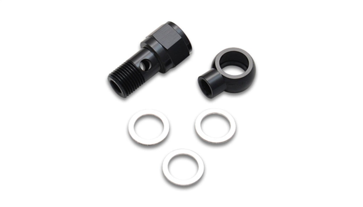 LS Engline Oil Pressure Gauge Adapter Fitting by Vibrant Performance – Stock, Aluminum, Black, Model 16790