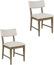Starlight Canyon Home Upholstered Split-Back Dining Chairs Set of 2, Modern Upholstered Kitchen Chairs for Dining Room Table, Chestnut