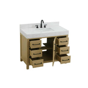Elegant Kitchen and Bath 42" Single Bathroom Vanity in Honey Brown by Elegant Lighting – unspecified, Wood, Honey Brown, Model VF60642MHB-BS
