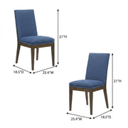 Upholstered Dining Chair with Cushion Set of by Starlight Canyon Home – Solid Rubberwood, Manufactured wood, Oak wood veneers, 100% polyester, Brown, Pack of 2