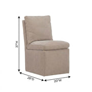 Solid Wood Upholstered Dining Chair with Castors by Starlight Canyon Home – Solid Hardwood,Plywood, Brown