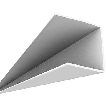 8' Wall Bracket by Ceiling Max – 96"L x 0.94"W x 1.19"H, Vinyl, White, Model 159-00