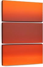 Elephant Stock - Rothko Sky I Wall Art - Vertical Multi Panel Canvas - 3 Piece Living Room Wall Decor - Digital Art Abstract Minimalist Multi Piece Wall Art - Orange And Brown Decor by Marko Koppe - 48" x 74"