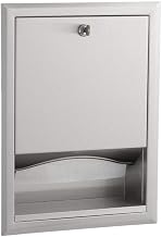 BOBRICK 359 ClassicSeries Stainless Steel Recessed Paper Towel Dispenser, Satin Finish, 17-3/16" Height, 12-3/4" Width