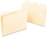 Pendaflex Ready-Tab Reinforced File Folders, Letter Size, Manila, 1/3 Cut, 50/BX (42336)