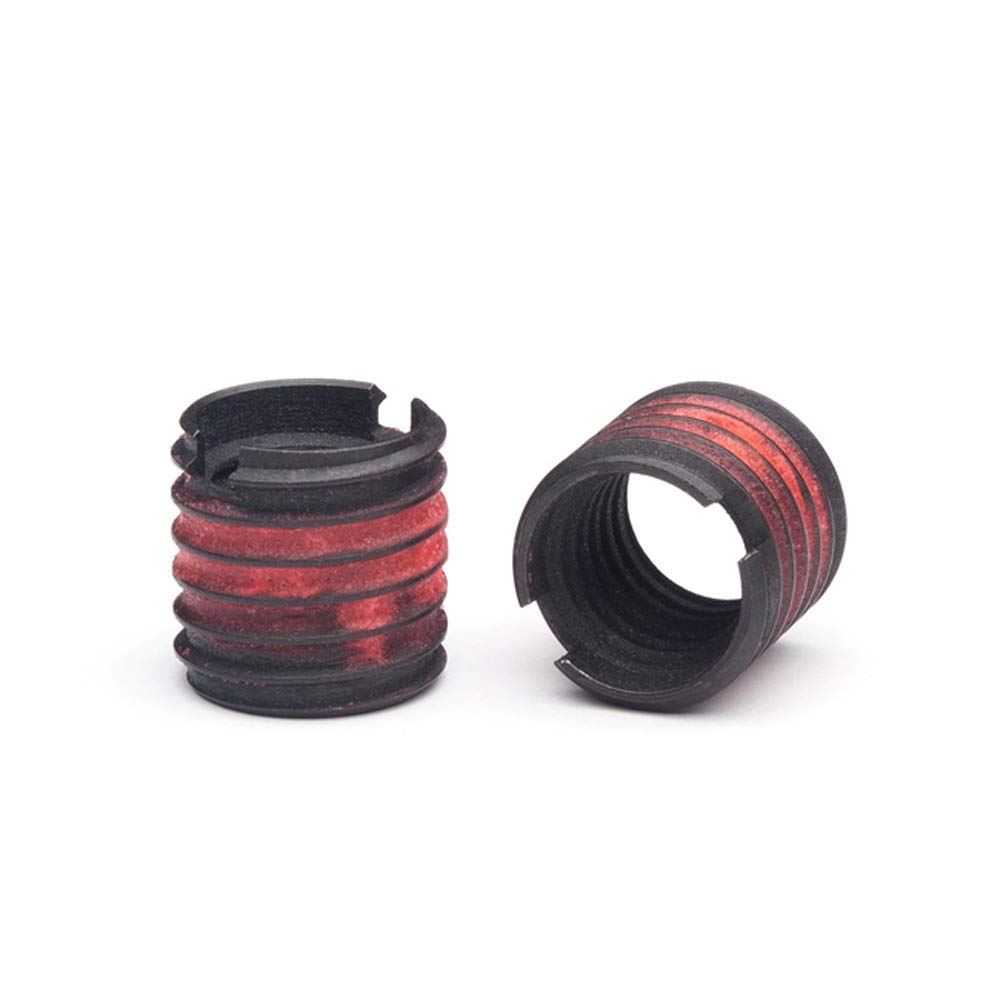 Thread Insert by E-Z LOK – Meets AISI 12L14, #10-32 Internal Threads, 5/16"", Alloy Steel, Red, Pack of 10, Model 319-332