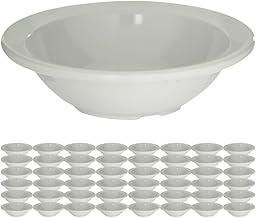 Carlisle FoodService Products Kingline Fruit Bowl, Heavy Duty Melamine Dish for Serving, 4.75 Oz, 48 Count, White