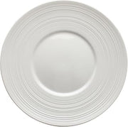 Winco WDP022-106, 8-1/8'' Dia Porcelain Plate w/Wide Rim, Ceramic Dish, 36/CS