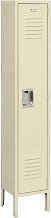 Global Industrial Single Tier Locker, 12x12x60, 1 Door Unassembled, Tan