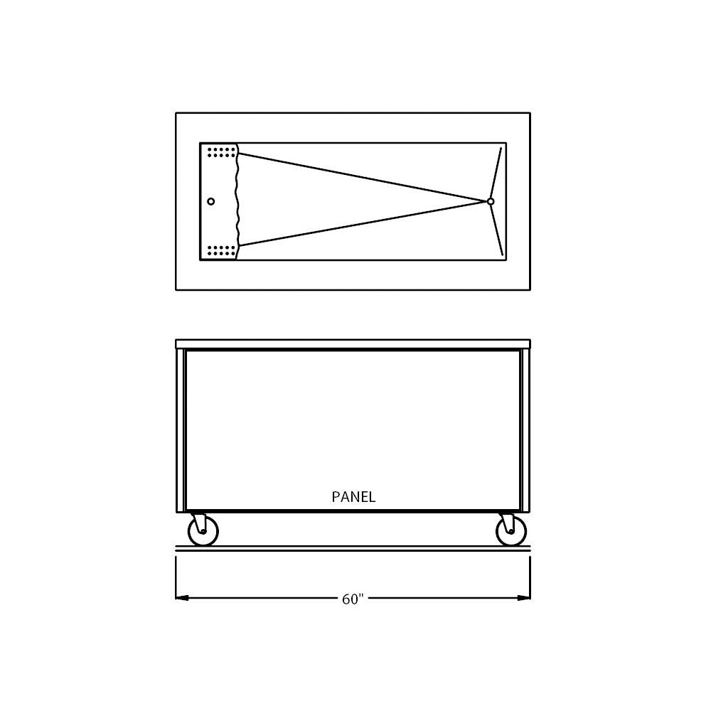 60" Enclosed Base Iced Cold Food Table by Randell – Stainless Steel, Model RAN IC-4