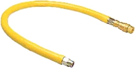 T&S Brass, HG-4D-48, 48" Safe-T-Link Gas Appliance Connector with Quick Disconnect Gas Hose for 3/4" NPT Connection, Yellow