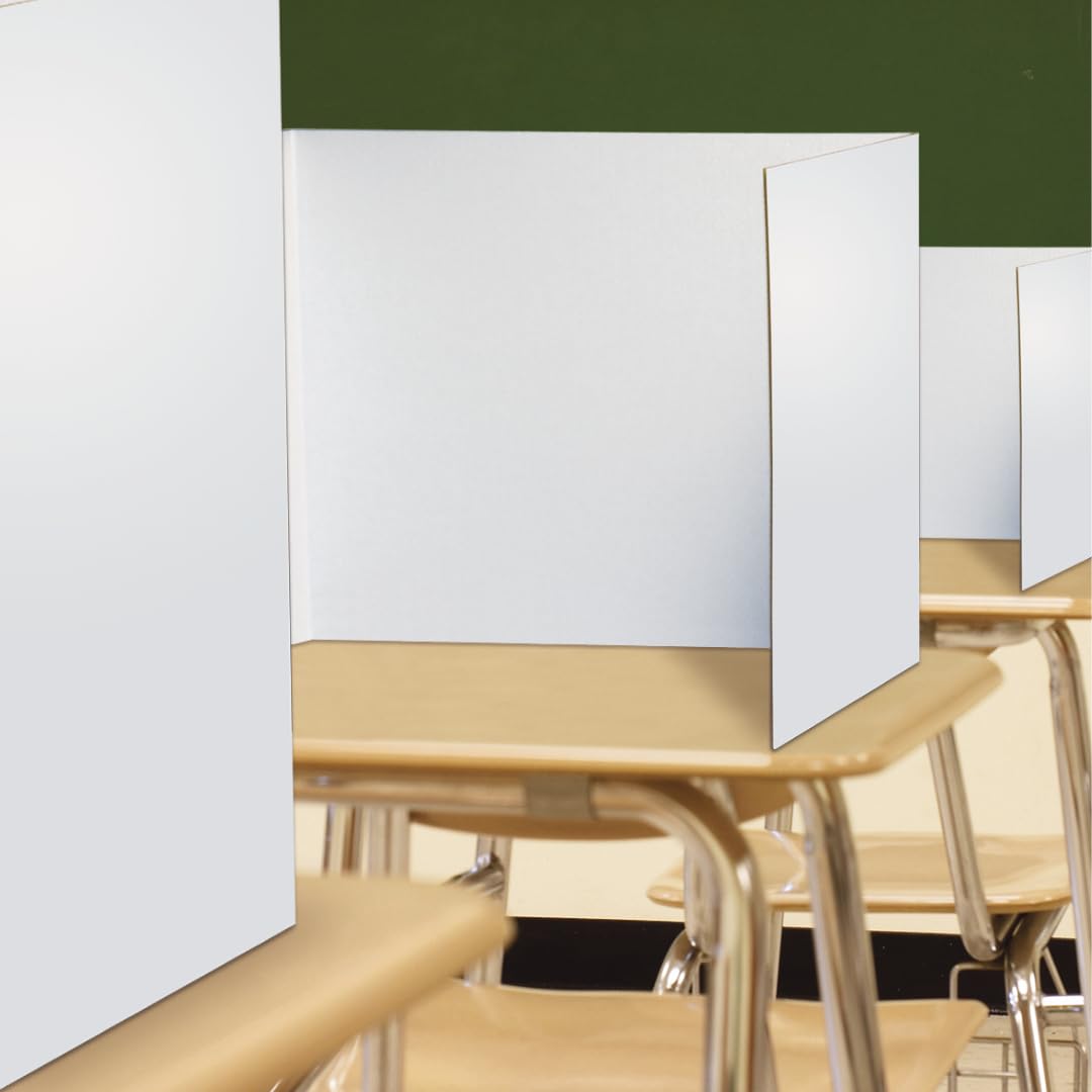 Privacy Board Protectors by Pacon – 48" x 16", Cardboard, White, 24 Boards, Pack of 6, Model P3782