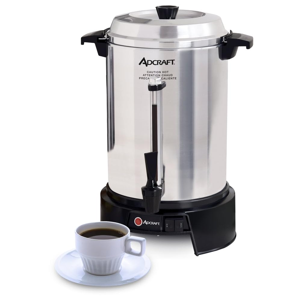 55 Cup Coffee Urn by Adcraft – Silver, Model CUA55