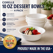 Corelle 10oz Bowl / White / Classic Dessert Bowls