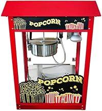 Adcraft PCM-8L 30 Inch Popcorn Machine with Stainless Steel Kettle, 8 oz. Kettle Capacity, 120v,Red