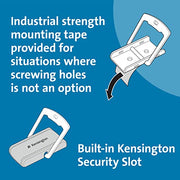 Kensington 1 Count (Pack of 2) / Desk Mount / Grey Security Locks
