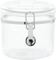 HUBERT Kitchen Canister Clear Plastic Round 37 Ounce - 5" Dia x 5 1/2" H