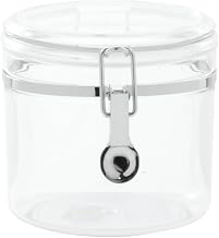 HUBERT Kitchen Canister Clear Plastic Round 37 Ounce - 5" Dia x 5 1/2" H