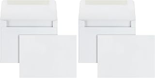 Quality Park Invitation Envelopes, #5.5, White, 4.375 x 5.75 inches,Box of 100 (36217) (Pack of 2)