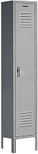 Global Industrial 1-Tier 1 Door Locker, 12"Wx12"Dx72"H, Gray, Assembled