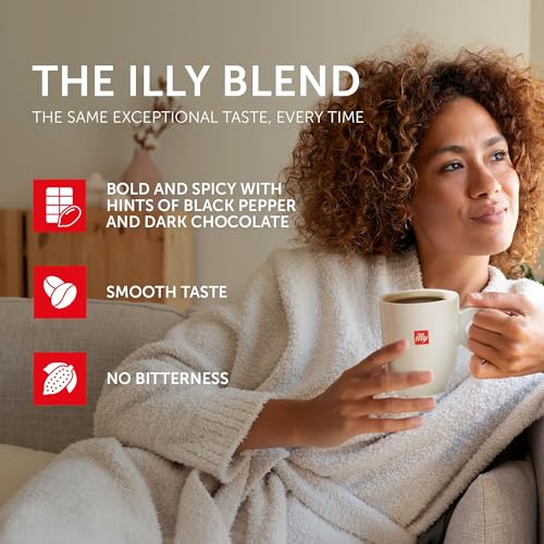 illy India Single Origin Dark Roast / 8.8 Ounce (Pack of 6) / Whole Bean Coffee