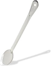 Winco 15" Stainless Steel Basting Solid Spoon | Dishwasher safe, Long handle, Restaurant service, Great for Cooking, Buffet Service, Food Preparation and Serving