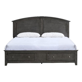 Hammond King Bed Gray by Glory Furniture – Wood, Grey, Model G5405B-KSB