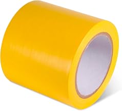 Global Industrial Safety Tape, 4" W x 108'L, 5 Mil, Yellow, 1 Roll