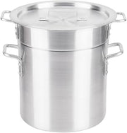 Royal Industries Double Boiler with Lid, 12 qt, 9.8" x 9.4" HT, Aluminum, Commercial Grade - NSF Certified