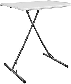 Cosco 6028605 18.03 x 31.26 in. Rectangular Adjustable Height Table, White