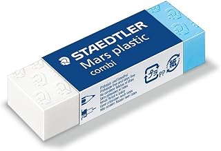 STAEDTLER Mars Plastic Combi 526 508 Eraser Phthalate and Latex Free White