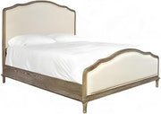 Starlight Canyon Home Viscose-Upholstered Platform Bed with Headboard, Queen Bed Frame Distressed-Finish Footboard Beds for Bedroom, Studio