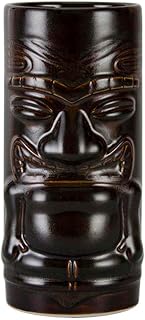 Tuxton Cocktail & Bar Lava Reactive 16-Ounce Tiki Mug, Case of 12, Brown; Scratch Resistant; Chip Resistant; Lead & Cadmium Free; Dishwasher, Microwave, Oven Safe