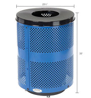 Global Industrial Blue / Industrial / 36.0 gallons Outdoor Trash Cans