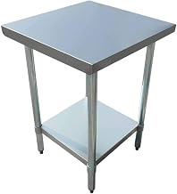 Adcraft WT-2424-E 24-Inch Commercial Work Table, Stainless Steel, NSF