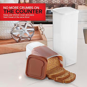 Stock Your Home White/Brown / 13.5 x 5.2 x 5.2 inches / 1 Bread Boxes