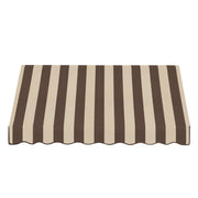 10.38 FT. Dallas Retro Fixed Awning 124.5 in. W X 24 in. H X 48 in. D Acrylic Fabric in Brown/TAN Stripe RT24-10BRNT by Awntech – Model ER24-10BRNT