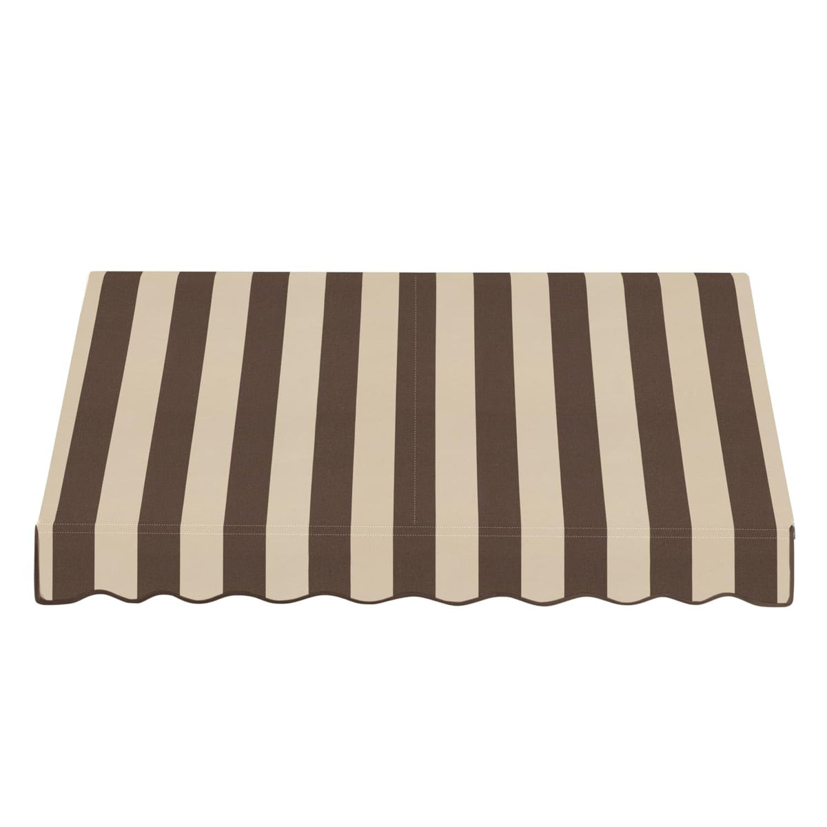 10.38 FT. Dallas Retro Fixed Awning 124.5 in. W X 24 in. H X 48 in. D Acrylic Fabric in Brown/TAN Stripe RT24-10BRNT by Awntech – Model ER24-10BRNT