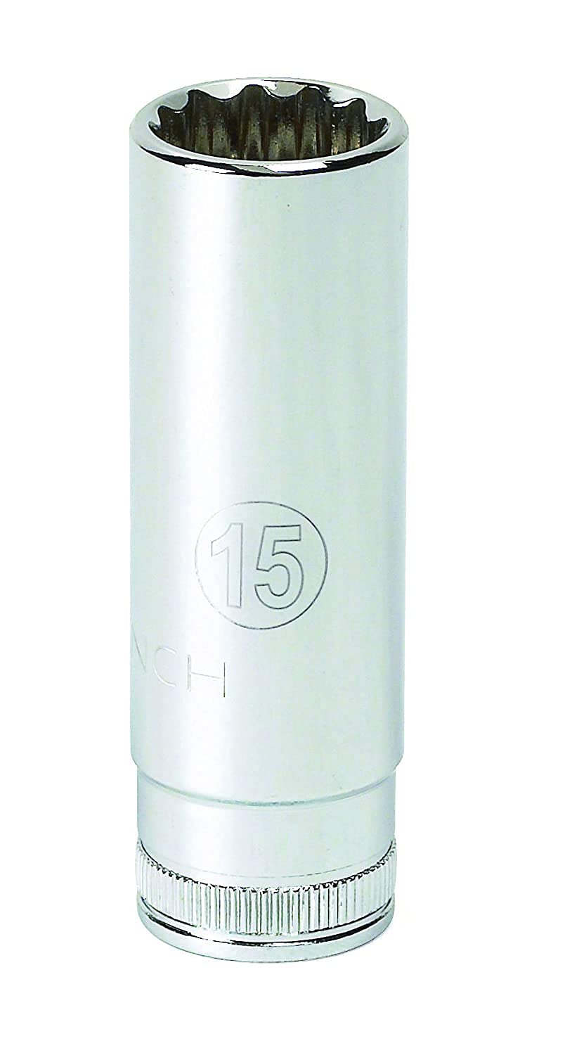 1/4" Drive 6 Pt. Deep Socket by GEARWRENCH – 15mm, Alloy Steel, Model 80150