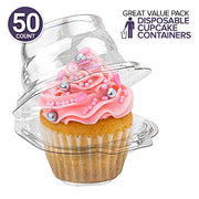 Stock Your Home 50 Count / Clear / 1 Cupcake Carriers