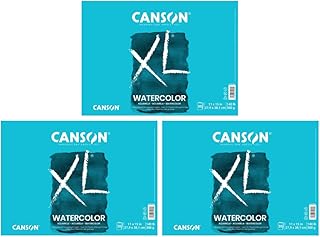 Canson XL Series Watercolor Paper Pad, 11" x 15", 30 Sheets/Pad, 3 Pads
